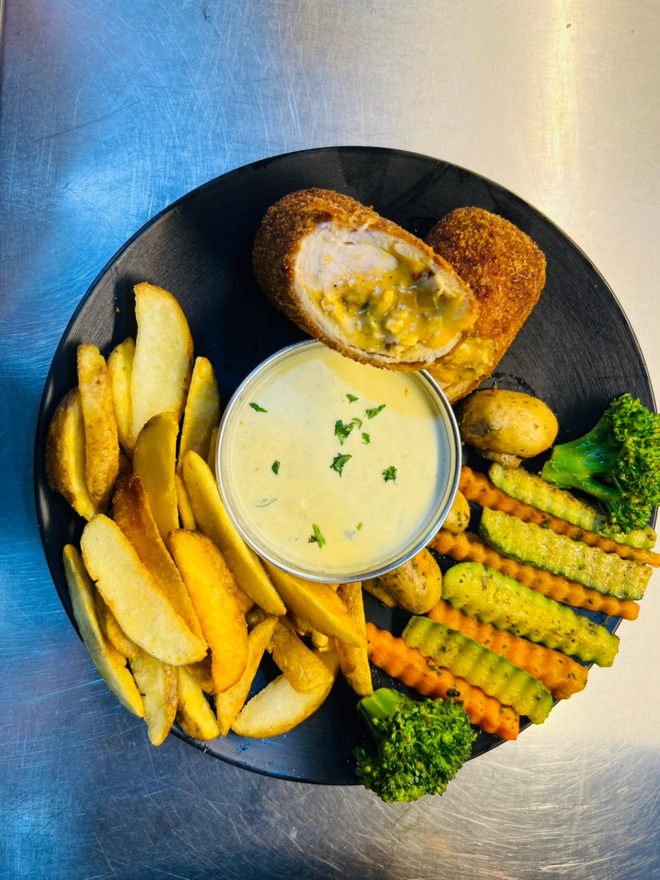 Lemon mustard cordon bleu